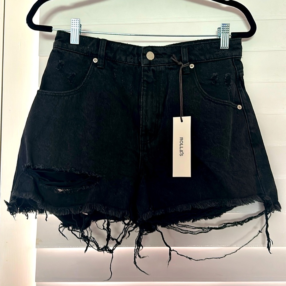 Rollas black shorts